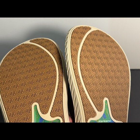 Korkers Fish Flip Dorado Sandals Flip Flops Blue/Green/Yellow Mens 12 main image 5